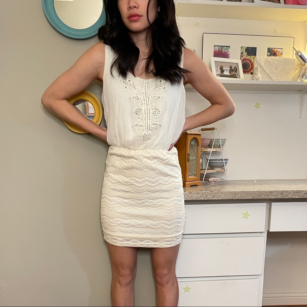 White dress from ModCloth. Size S.